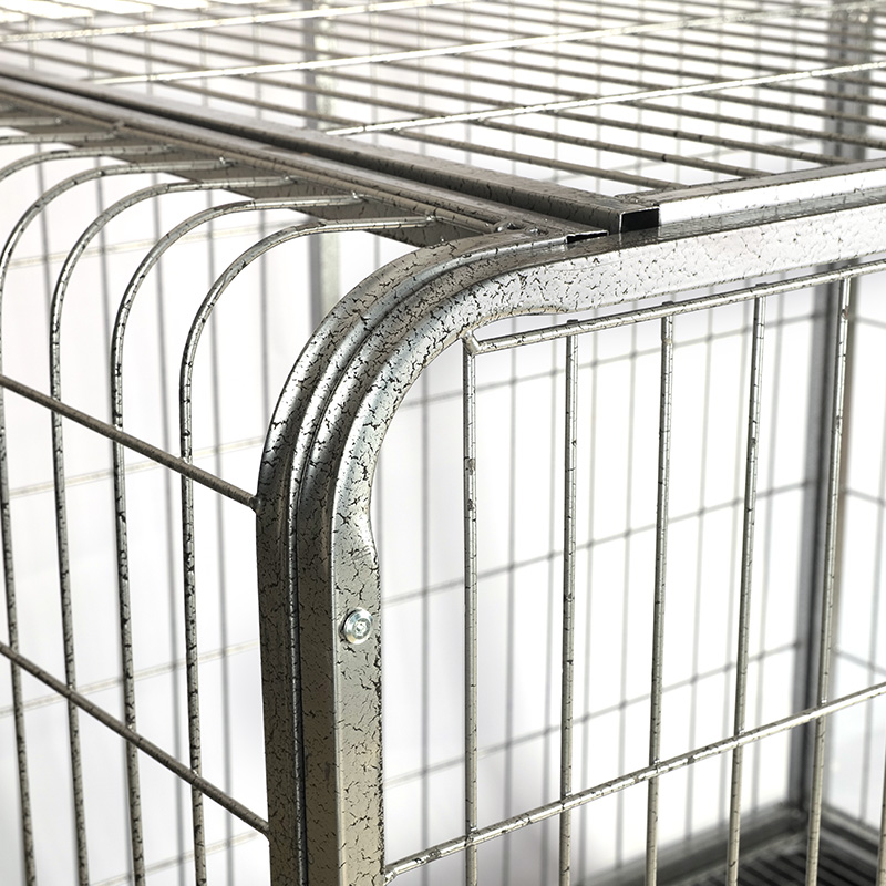 Cage per cani pieghevole in metallo ad angolo arrotondato BT-125
