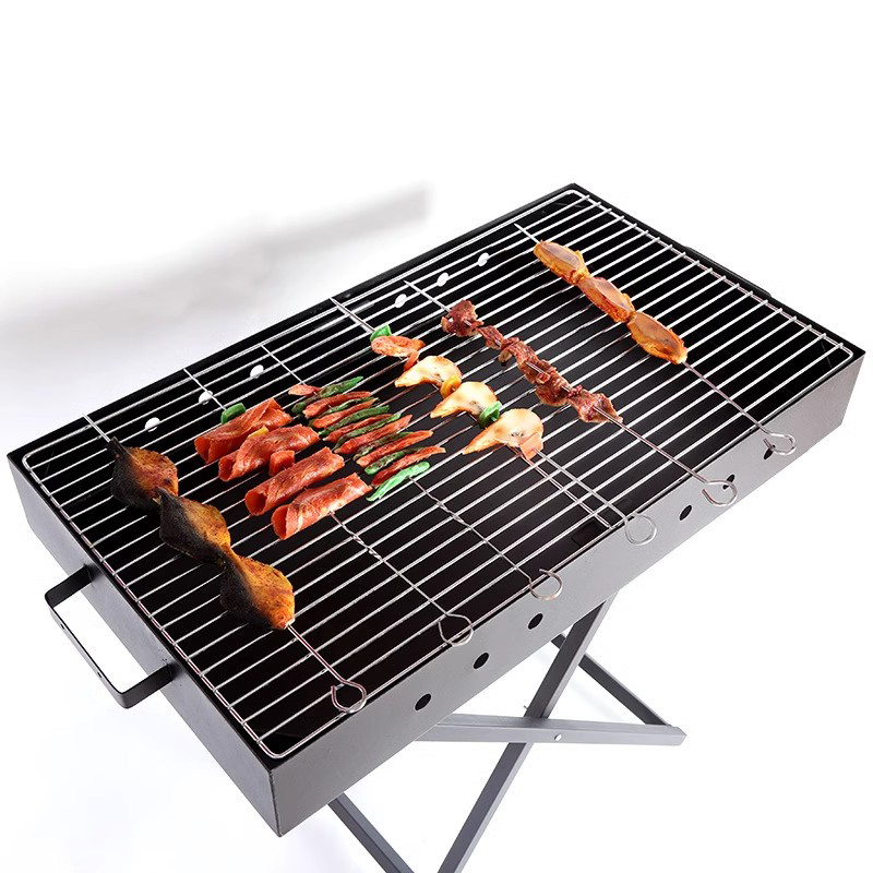 Grill barbecue a forma X portatile in acciaio inossidabile