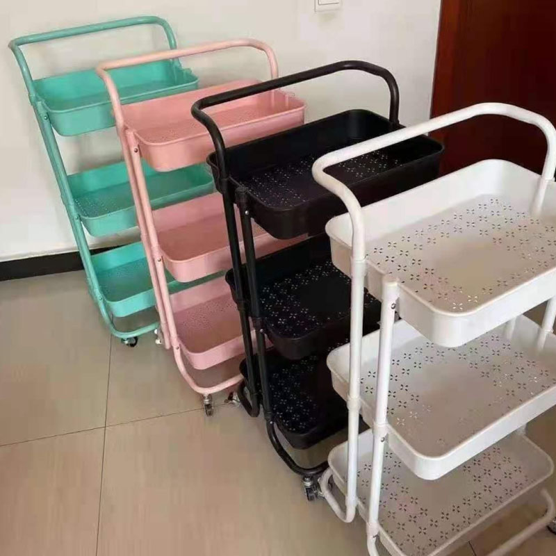 Scaffale per carrello mobile a manico singolo a più livello