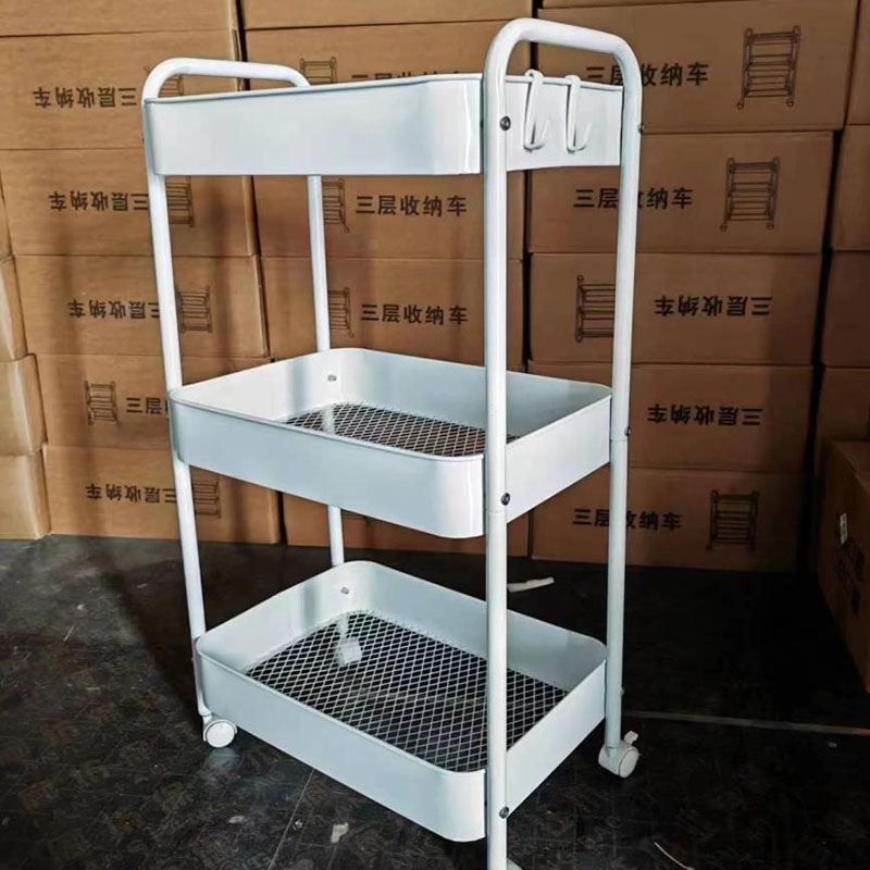 Scaffale per carrello mobile a doppia maniglia multiliva